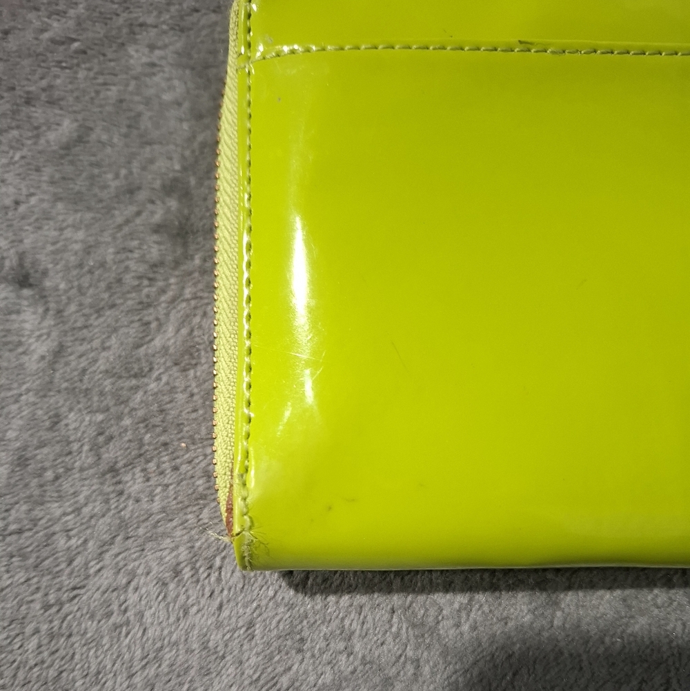 kate spade New York Lime Patent Zip-Around Wallet - Picture 5 of 10